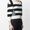 Alexander McQueen striped wool-cashmere top