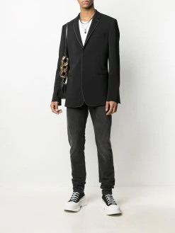 Alexander McQueen logo embroidered slim jeans