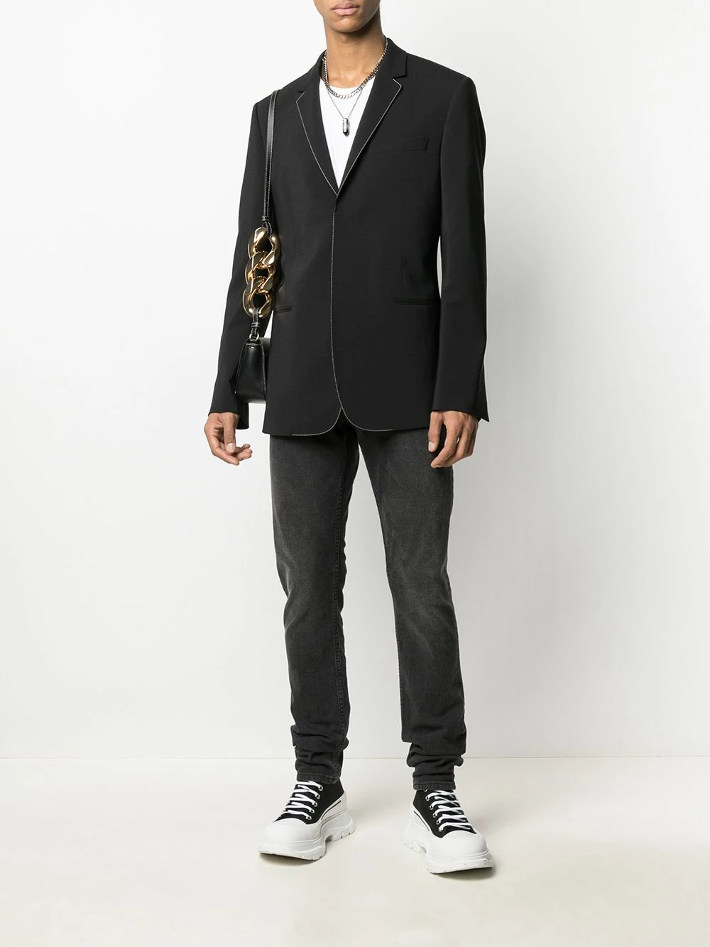 Alexander McQueen Logo embroidered slim jeans 2 Alexander McQueen logo embroidered slim jeans