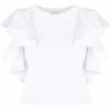 Alexander McQueen short ruffled sleeves cropped top
