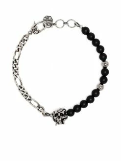 Alexander McQueen skull chain bead bracelet