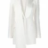 Alexander McQueen asymmetric draped detail blazer