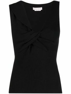 Alexander McQueen knitted V-neck top