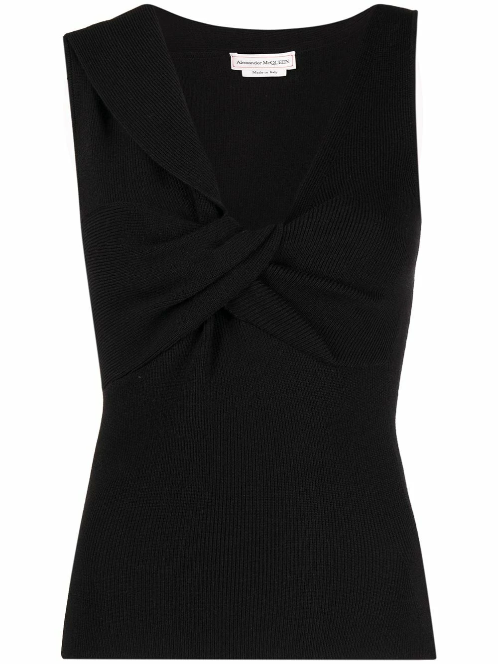 Alexander McQueen Knitted V neck top 1 Alexander McQueen knitted V-neck top