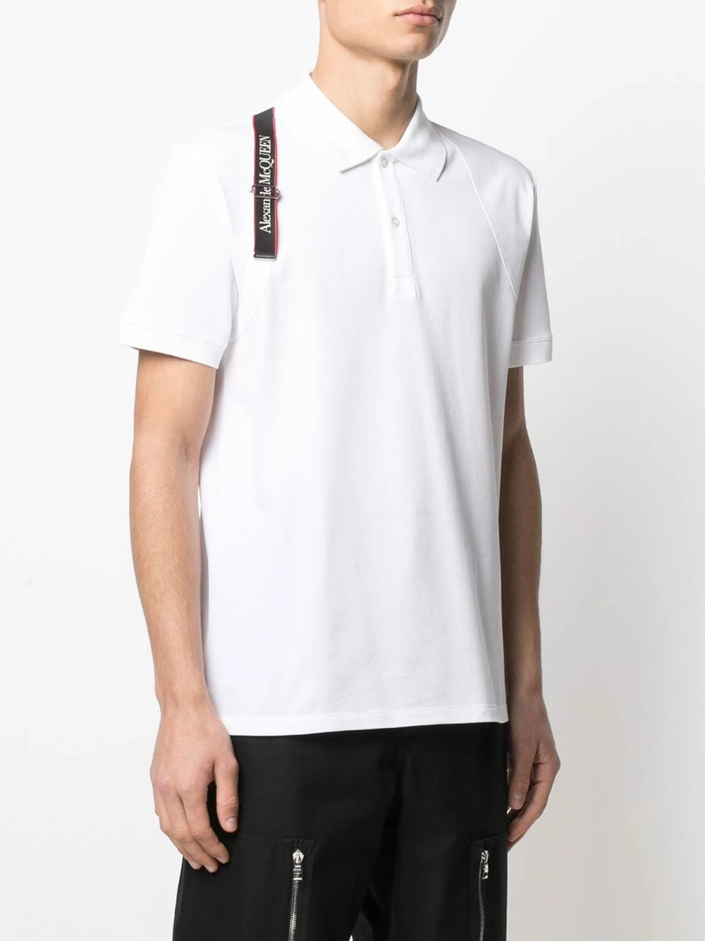 Alexander McQueen Logo harness polo shirt 3 Alexander McQueen logo harness polo shirt