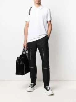 Alexander McQueen logo harness polo shirt