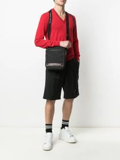 Alexander McQueen logo strap V-neck jumper