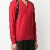 Alexander McQueen logo strap V-neck jumper