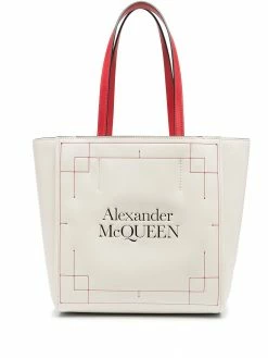 Alexander McQueen Signature debossed-logo tote bag
