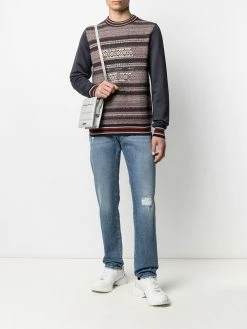 Alexander McQueen skull-motif striped jumper