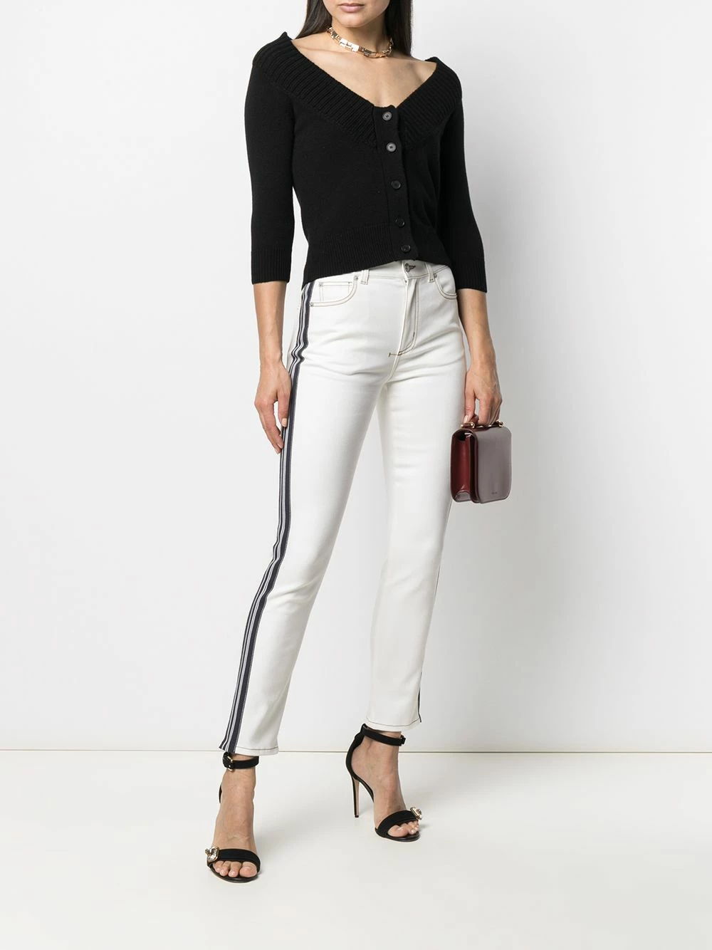 Alexander McQueen Side stripe skinny jeans 2 Alexander McQueen side-stripe skinny jeans
