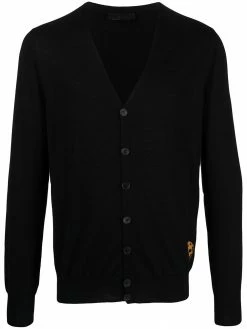 Alexander McQueen skull-intarsia cashmere cardigan