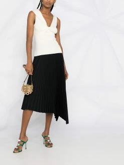 Alexander McQueen twist-front knitted top