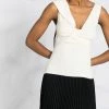 Alexander McQueen twist-front knitted top