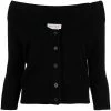 Alexander McQueen cold-shoulder cashmere knitted cardigan