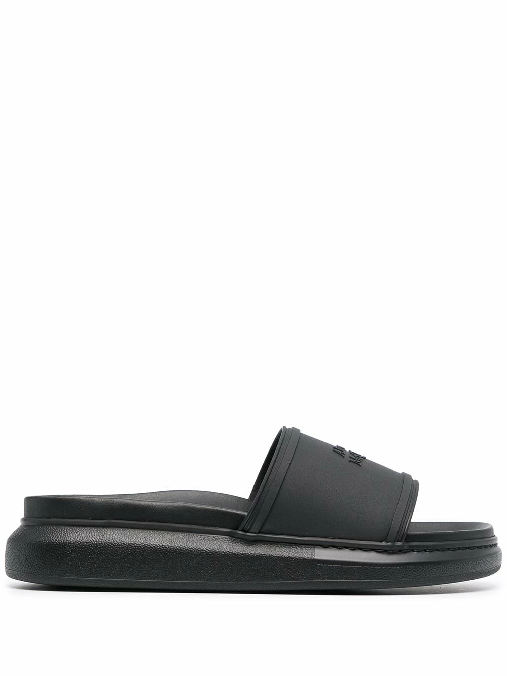 Alexander McQueen Logo detail slip on slides 1 Alexander McQueen logo-detail slip-on slides