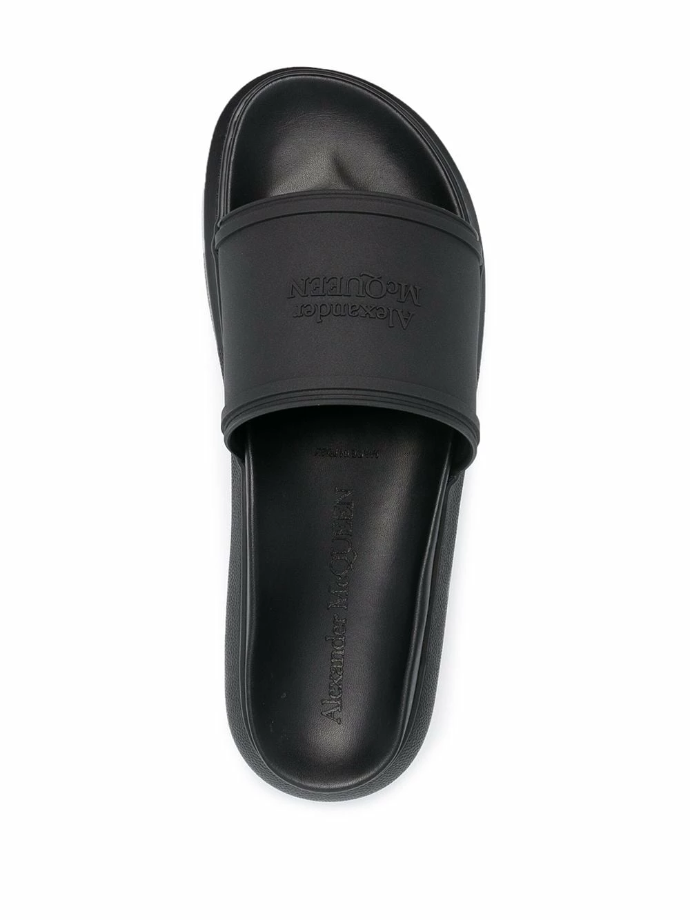 Alexander McQueen Logo detail slip on slides 4 Alexander McQueen logo-detail slip-on slides