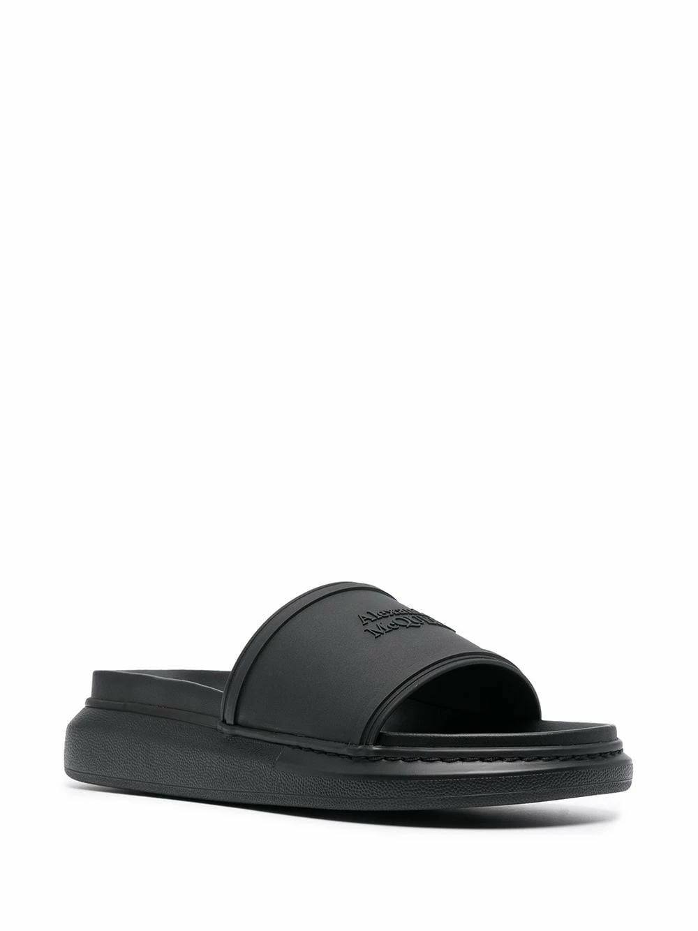 Alexander McQueen Logo detail slip on slides 2 Alexander McQueen logo-detail slip-on slides