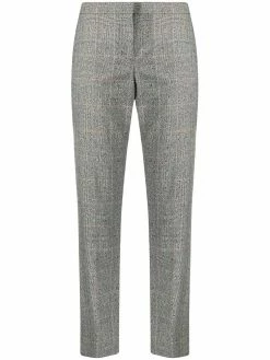 Alexander McQueen check print cropped trousers
