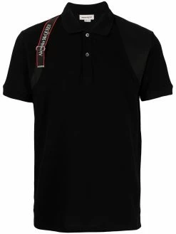 Alexander McQueen logo tape polo shirt
