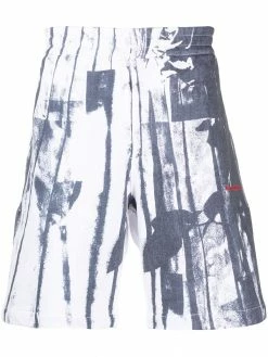 Alexander McQueen trompe l'oeil print track shorts