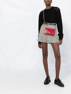 Alexander McQueen checked high-waisted shorts