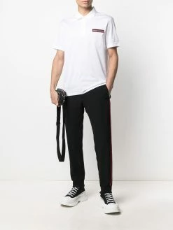 Alexander McQueen logo patch cotton polo shirt