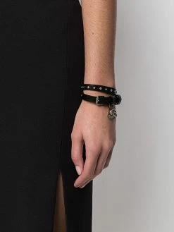Alexander McQueen skull charm wraparound bracelet