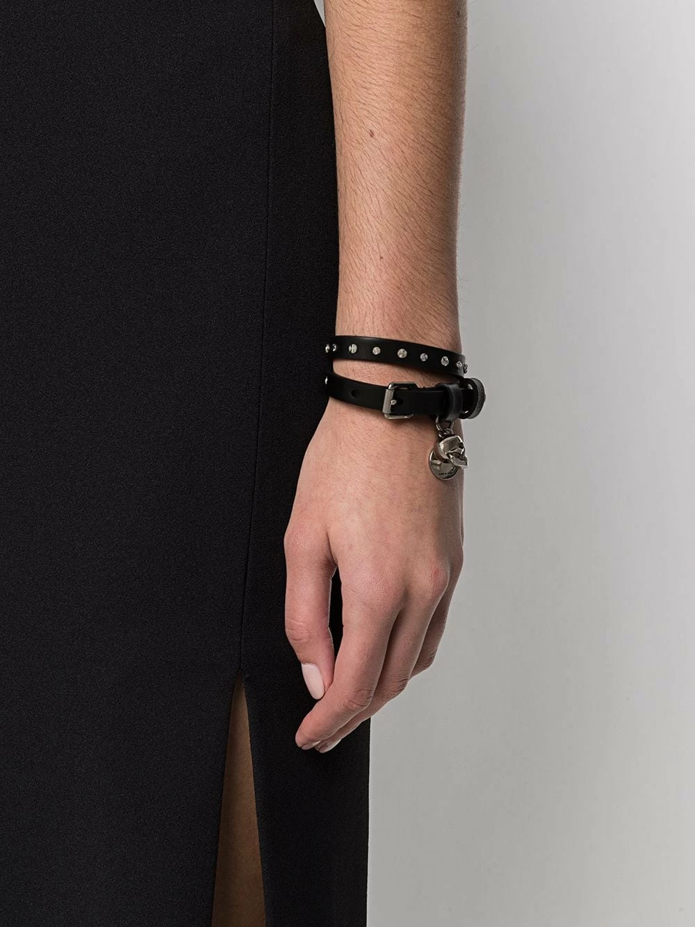 Alexander McQueen Skull charm wraparound bracelet 2 Alexander McQueen skull charm wraparound bracelet