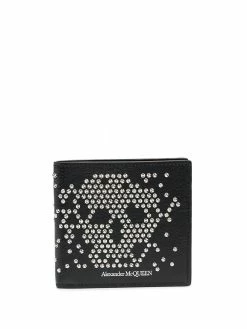 Alexander McQueen studded skull billfold cardholder
