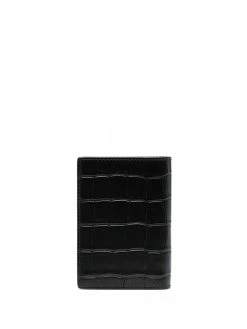 Alexander McQueen croco-embossed card wallet