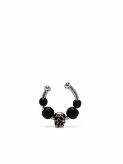Alexander McQueen skull bead single ear cuff