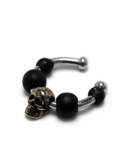 Alexander McQueen skull bead single ear cuff