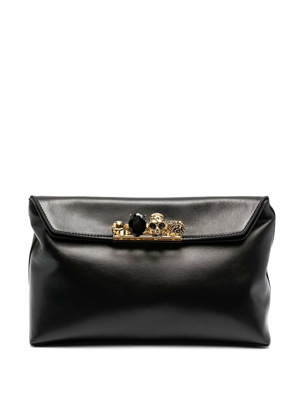 Alexander McQueen Crystal embellished ring detail clutch bag 1 Alexander McQueen crystal-embellished ring-detail clutch bag