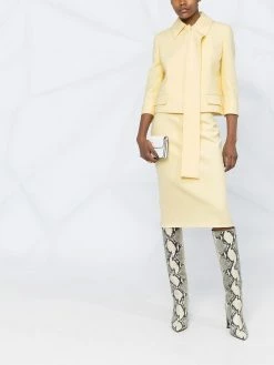 Alexander McQueen cropped single-breasted jacket