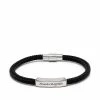 Alexander McQueen logo-engraved plaque bracelet