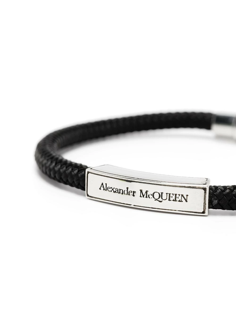 Alexander McQueen Logo engraved plaque bracelet 3 Alexander McQueen logo-engraved plaque bracelet