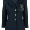 Alexander McQueen embellished logo patch blazer