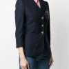 Alexander McQueen embellished logo patch blazer