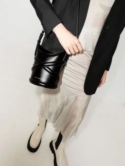 Alexander McQueen black the curve small leather cross body bag