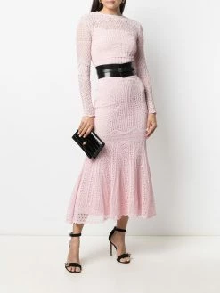 Alexander McQueen crochet long-sleeve top