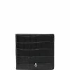 Alexander McQueen croco-effect skull cardholder
