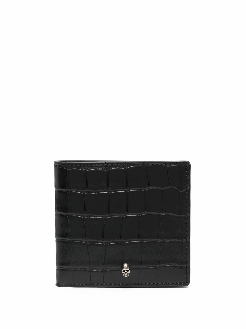 Alexander McQueen Croco effect skull cardholder 1 Alexander McQueen croco-effect skull cardholder