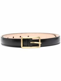 Alexander McQueen thin geometrical buckled belt