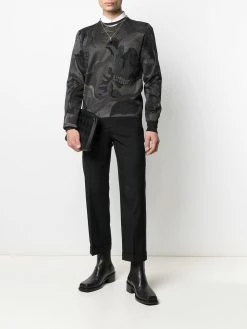 Alexander McQueen abstract-print long-sleeve sweatshirt