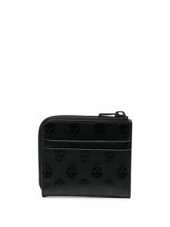 Alexander McQueen monogram-print zip-up wallet