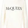 Alexander McQueen logo-embroidered knitted jumper
