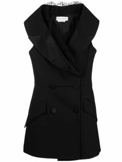 Alexander McQueen sleeveless double-breasted blazer