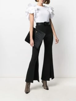 Alexander McQueen skull charm leather clutch bag