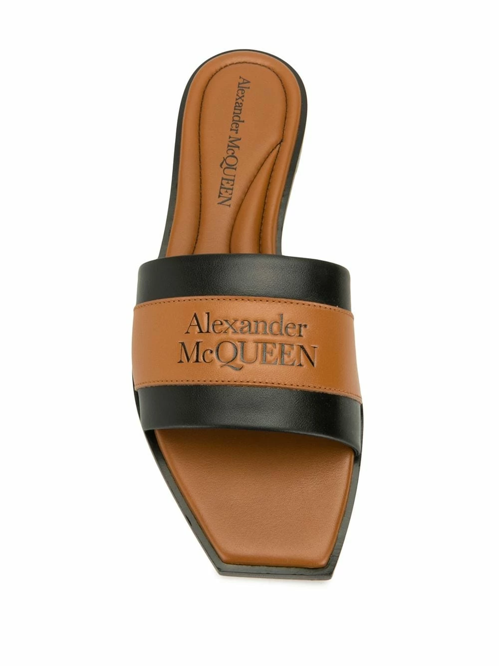 Alexander McQueen Logo embossed leather sandals 4 Alexander McQueen logo-embossed leather sandals